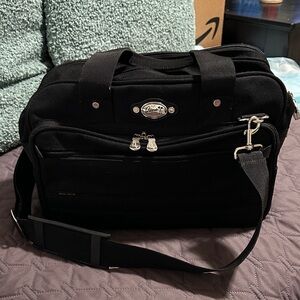 Classic Black Duffel Bag with Adjustable Strap